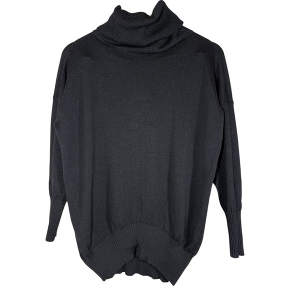 Peter O. Mahler 100% Wool Made in Italy Black Turtleneck Sweater size S